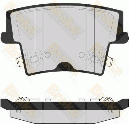 BRAKE ENGINEERING Комплект тормозных колодок, дисковый тормоз PA1711